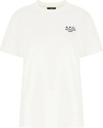 A.P.C. Standaard T-shirt - Dames - T-shirts - Wit - XL - Katoen - Tops