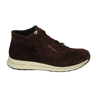 Ara Schoenen, Dames, Bruin, 38 1/2 EU, Sportieve Mid Bordeaux Nubuck Schoenen