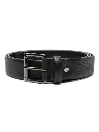 Pal Zileri engraved-buckle leather belt - men - Leather - 125 - Black