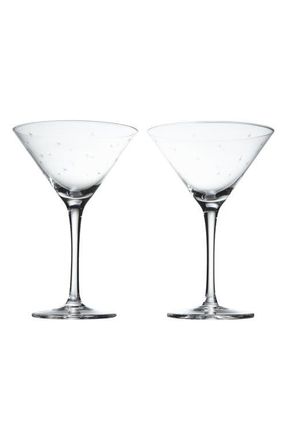 The Vintage List Set of 2 Crystal Martini Glasses in Stars at Nordstrom