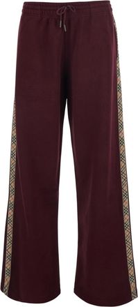 Burberry Maroon Relaxed Drawstring Pants