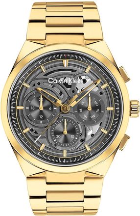 Calvin Klein Mens Skeleton Dial Chronograph Bracelet Watch - Metallic - OS