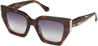 Ana Hickmann Acetate Zonnebril - Dames - Zonnebrillen - Bruin - 52 MM - Accessoires