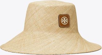 Tory Burch Womens Straw Bucket Hat, One Size