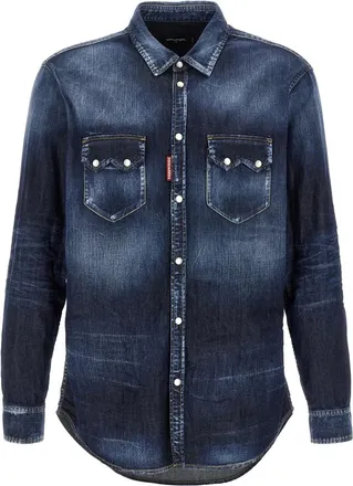 Dsquared2 Denim Shirts, male, Blue, M, Relax Dan Shirt
