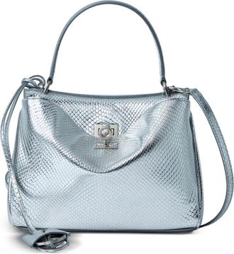 Balenciaga croc-embossed rodeo mini tote bag - Zilver