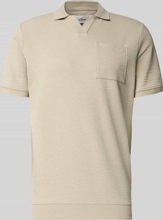 s.Oliver Red Label Regular Fit Poloshirt aus Baumwoll-Mix in Beige, Gr&ouml;&szlig;e 3XL