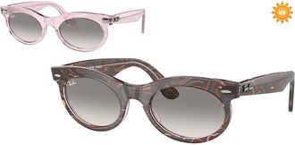 Ray-Ban RB2242 Wayfarer Oval 138432 Mens Sunglasses Purple Size 53