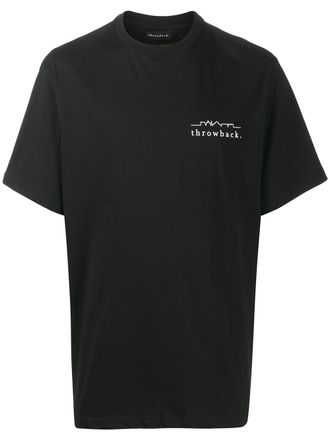 Throwback. T-shirt met logoprint - Zwart