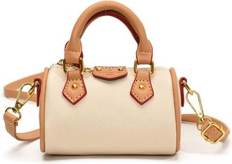 Generic Exquisite Mini Small Cylinder Handbag Womens High-end One-shoulder Crossbody Bag(white,A)