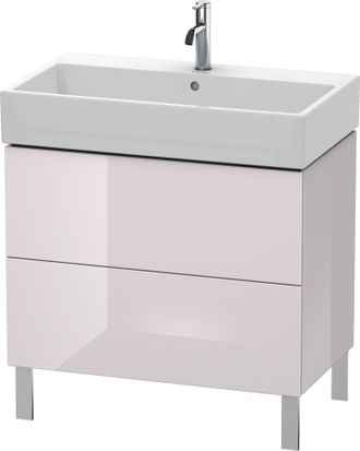 Duravit Unidad De Lavabo Duravit L-cube De Pie 78,4 X 45,9 Cm, 2 Extra&iacute;bles, Para Vero Air 235080, Color: Laca Blanca Lila Alto Brillo - Lc677702727
