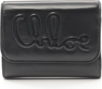 Chlo&eacute; Black Leather Wallet (Tri-Fold)