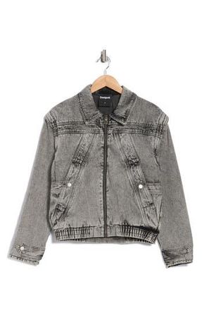Desigual Denim Trucker Jacket in Black at Nordstrom Rack, Size Medium