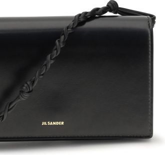 Jil Sander Womens Wallet Tangle Black Calf Leather & Purses