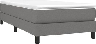 vidaXL Estructura de cama sin colchón tela gris oscuro 90x200 cm Vidaxl