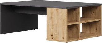 Vicco Mesa De Centro Danny, Antracita/artisan, 90 X 60 Cm Con Estantes, Vicco