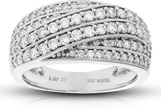 Vir Jewels 1 cttw Lab Grown Diamond Ring in Sterling Silver For Women