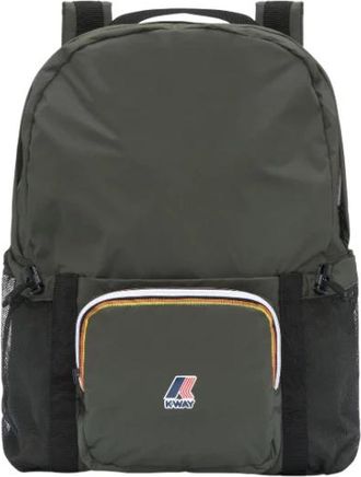 K-Way Opvouwbare Rugzak Le Vrai 4.0 Michel - Heren - Rugzakken - Groen - ONE Size - Nylon - Tassen