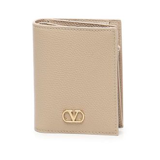 Valentino Garavani Accessoires, Dames, Beige, ONE Size, Leer, Leren Portemonnees & Pasjeshouders Rose Sand