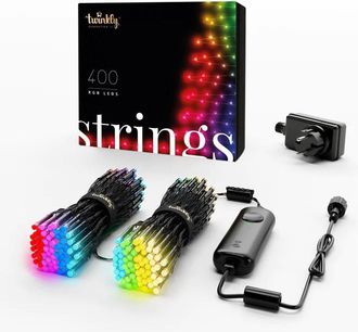 Twinkly Strings - Cadena De Luces Led Controlada Por Aplicaci&oacute;n Con 400 Led Rgb. 32 Metros. Cable Negro. Interior Y Exterior - Twinkly