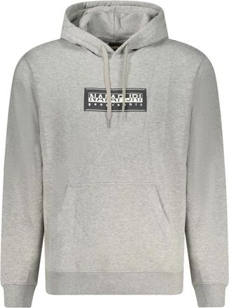 Napapijri Grijze Katoenen Trui - Heren - Hoodies - Grijs - 2XL - Katoen - Hoodies & sweatvesten