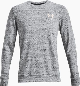 Under Armour Mens Mens Armour Rival Terry Crew Sweater - Grey - Size: 38