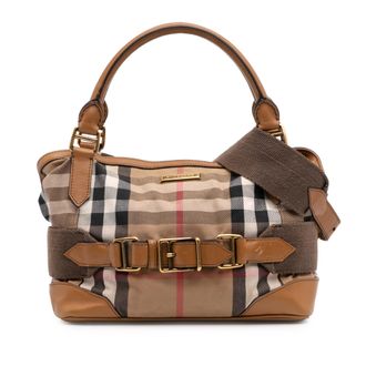 Burberry Pre-owned Womens Nova Check Boston Bag - Tan Textile - One Size