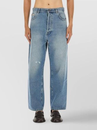 Moschino denim wide-leg trousers