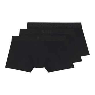 HUGO BOSS Drie-pack stretchkatoenen boxershorts - Heren - Ondergoed - Zwart - Maat: L Katoen