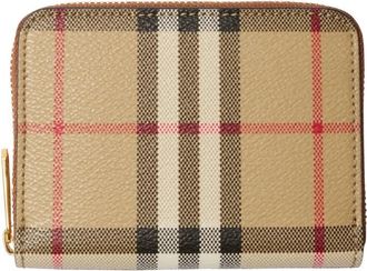 Burberry Small Check Zip Wallet