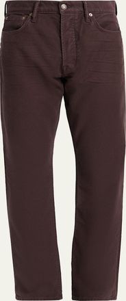 Tom Ford Mens Cotton Straight Leg Five-Pocket Pants