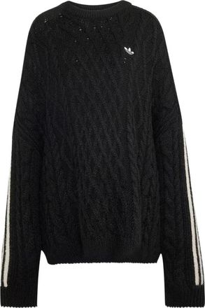 adidas Cable-knit Side-stripe Sweater