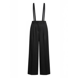 Dondup Jumpsuits, female, Black, Size: XL Tecla Wide-leg Trousers