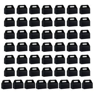 OEM Paquete De 50 Cajas De Regalo Para Fiestas Con Forma De Pastel Y Dulces - Negras