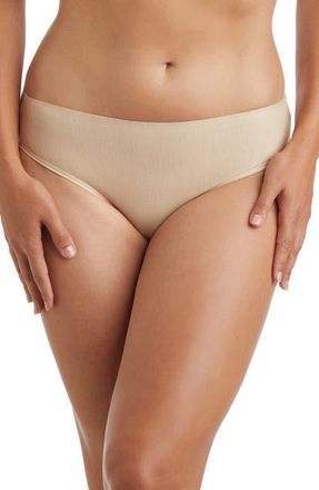 Miss Perfect Wonderful Edge 3-Pack Cotton & Modal Hipster Briefs in Warm Beige at Nordstrom, Size X-Large