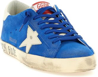 Golden Goose Mens Blue Cowhide Athletic Sneakers