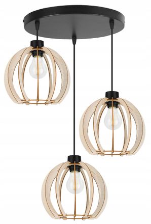 OEM L&aacute;mpara De Techo Colgante Led Moderna De Madera