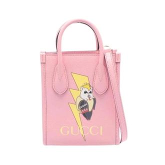 Gucci Pre-owned Mini Bags, female, Pink, Size: ONE SIZE Pre-owned Bananya Leather Mini Tote Bag