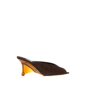 Jimmy Choo London Schoenen, Dames, Bruin, 39 EU, Leer, Glace Mule 80