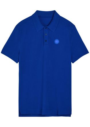 Canada Goose Beckley Logo-appliqu&eacute;d Piqu&eacute; Cotton Polo Shirt - Blue - XL