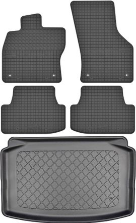 OEM Volkswagen Polo Vi Hatchback De Octubre De 2017. Set: Alfombrillas De Goma Para Coche + Alfombrilla Para Maletero