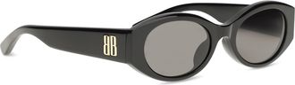 Balenciaga Womens Af Rotondi Nano Sunglasses Black Acetate