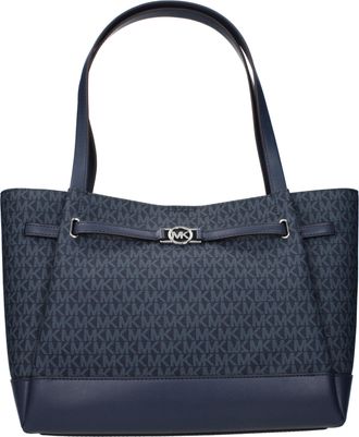 Michael Kors Damess Schoudertas van riet blauw/admiraal stof