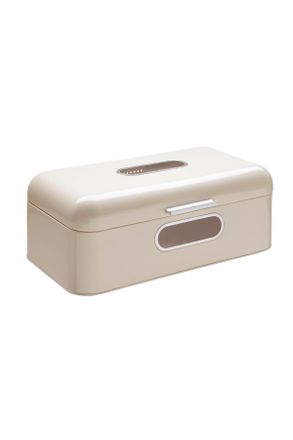 Echtwerk Brotkasten, Creme, Metall, rechteckig, 42.5x23.8x17 cm, lebensmittelecht, nachhaltig, Sichtfenster, Luftl&ouml;cher, K&uuml;chenzubeh&ouml;r, Vorratsbeh&auml;lter, Brotk&auml;