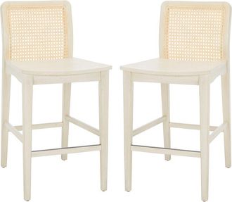 Safavieh Benicio Rattan Counter Stools Set