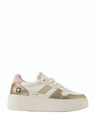 D.A.T.E. Court Platform Metallic Detail Sneakers