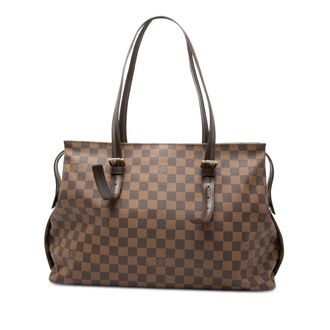 Louis Vuitton Pre-owned Womens Damier Ebene Chelsea - Brown Textile - One Size