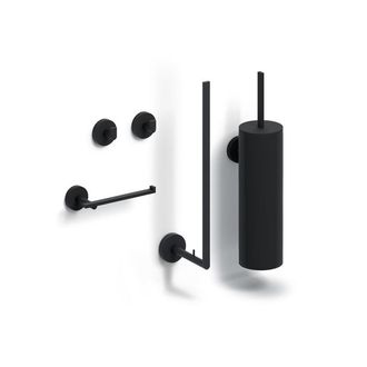 Clou Flat toilet accessoireset mat zwart
