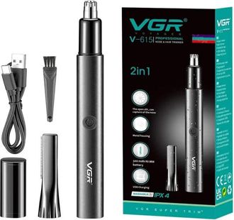 Trade Shop Trade Shop - Rifinitore A Batteria 2in1 Orecchie Naso Multifunzionale Professionale Vgr V-615