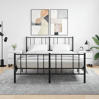 vidaXL Mesitas De Noche 2 Uds Madera De Ingenier&iacute;a Blanco 40x35x50 Cm Vidaxl